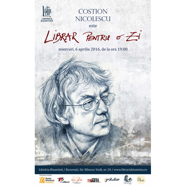 Miercuri, 6 aprilie, de la ora 19:00 - Librar pentru o zi este Costion Nicolescu