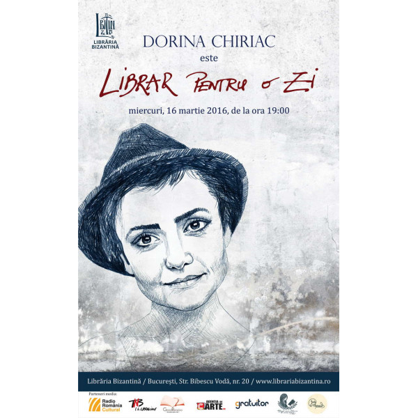 Doina Chiriac este librar pentru o zi - Miercuri, 16 martie, ora 19:00