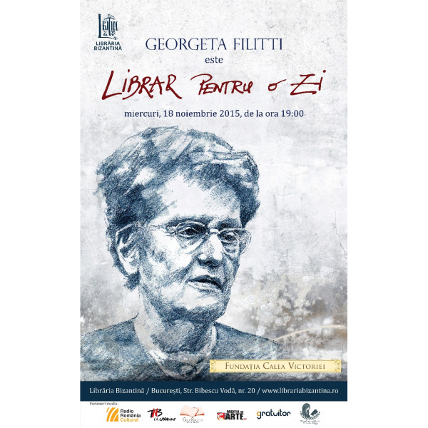 Georgeta Filitti este librar pentru o zi - Miercuri, 18 noiembrie 2015, ora 19:00