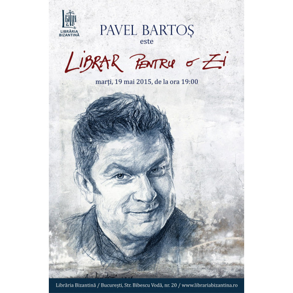 Marti, 19 mai, ora 19:00 - Librar pentru o zi este Pavel Bartos
