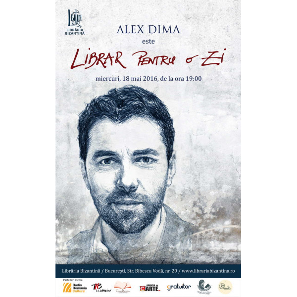 Miercuri, 18 mai, de la ora 19:00 - Librar pentru o zi este Alex Dima