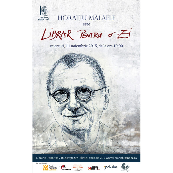 Miercuri, 11 noiembrie 2015, ora 19:00 - Horatiu Malaele este librar pentru o zi