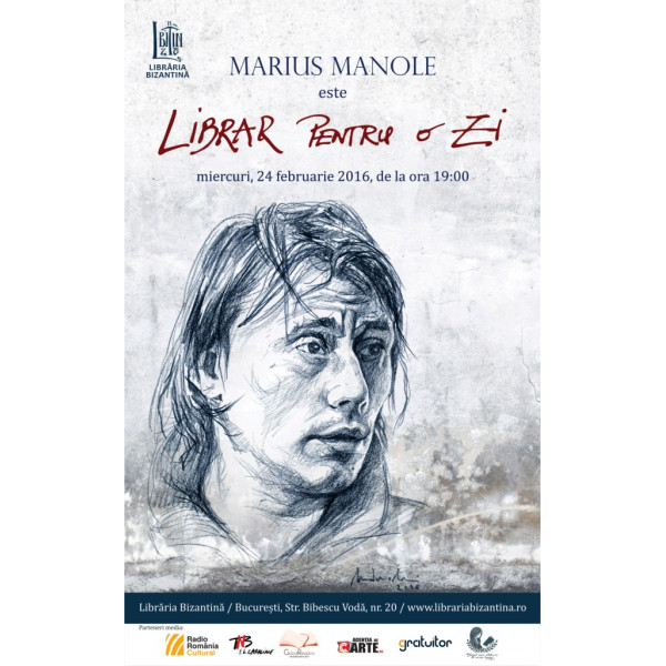 Marius Manole este librar pentru o zi - Miercuri, 24 februarie, de la ora 19:00