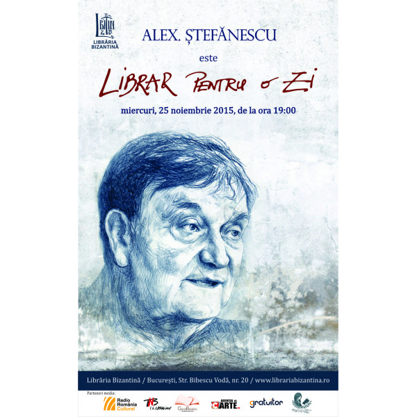Alex Stefanescu este librar pentru o zi - Miercuri, 25 noiembrie, ora 19:00