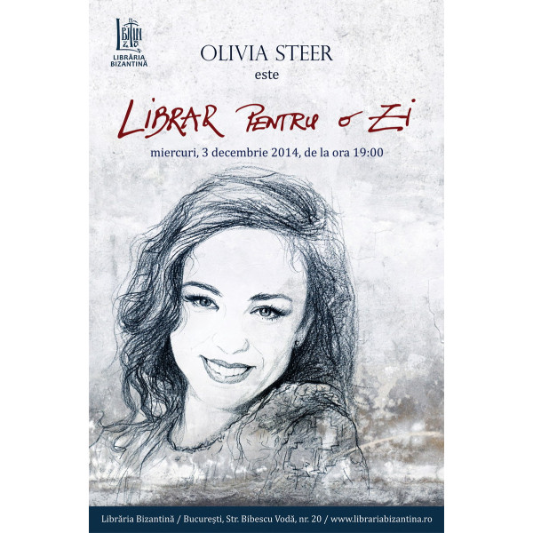 Miercuri, 3 decembrie, ora 19:00 - Olivia Steer este Librar pentru o zi