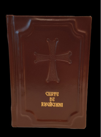Carte de rugaciuni in piele model cu sfoara
