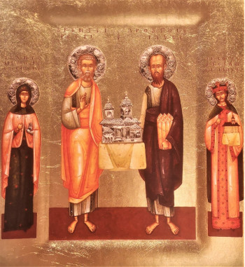 Icoana Relicvar a Sfintilor Apostoli Petru si Pavel si racla Sfintei Chiriachi - Episcopia Husilor