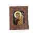 Icoana-Magnet Μaica Domnului Mangaietoarea (Paramythia) - cu foita de aur si matase, pe lemn (reproducere), 5/6 cm
