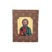 Icoana-Magnet Sfantul Apostol Andrei - cu foita de aur si matase, pe lemn (reproducere), 5/6 cm